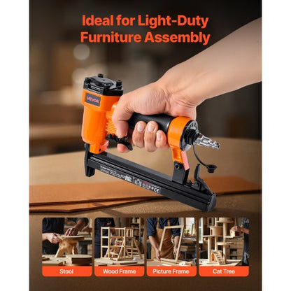 pneumatisk häftpistol, 22 gauge pneumatisk häftpistol för möbelbearbetning, för fintrådshäftklamrar i 71-serien, 9,1 mm krona, 4 mm–16 mm längd, 70–110 PSI lufthäftpistol för träbearbetning, möbelbearbetning, gör-det-själv-projekt |  EU