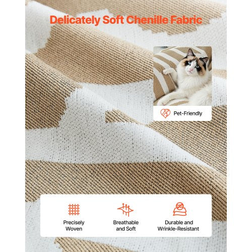 Sofföverdrag 117,72x71,26 tum Reptåligt Chenille-sofföverdrag Khaki |  EU