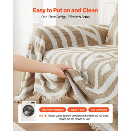 Sofföverdrag 117,72x71,26 tum Reptåligt Chenille-sofföverdrag Khaki |  EU