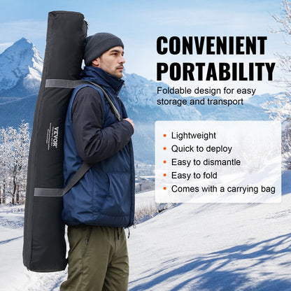 6-8 personer Ourdoor Portable Ice Shelter Pop-Up Ice Fishing Shanty Tält