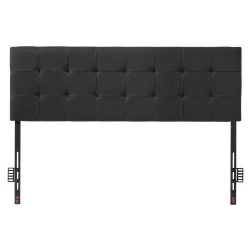 Headboard, Queen Size Headboard with Adjustable Height, Comfortable Diamond Tufted for Queen Size Bed, W62.2 x H(42.72-54.53) x D2.76 in, Ideal for Bedroom, Hotel, Homestay, Dormitory, Black