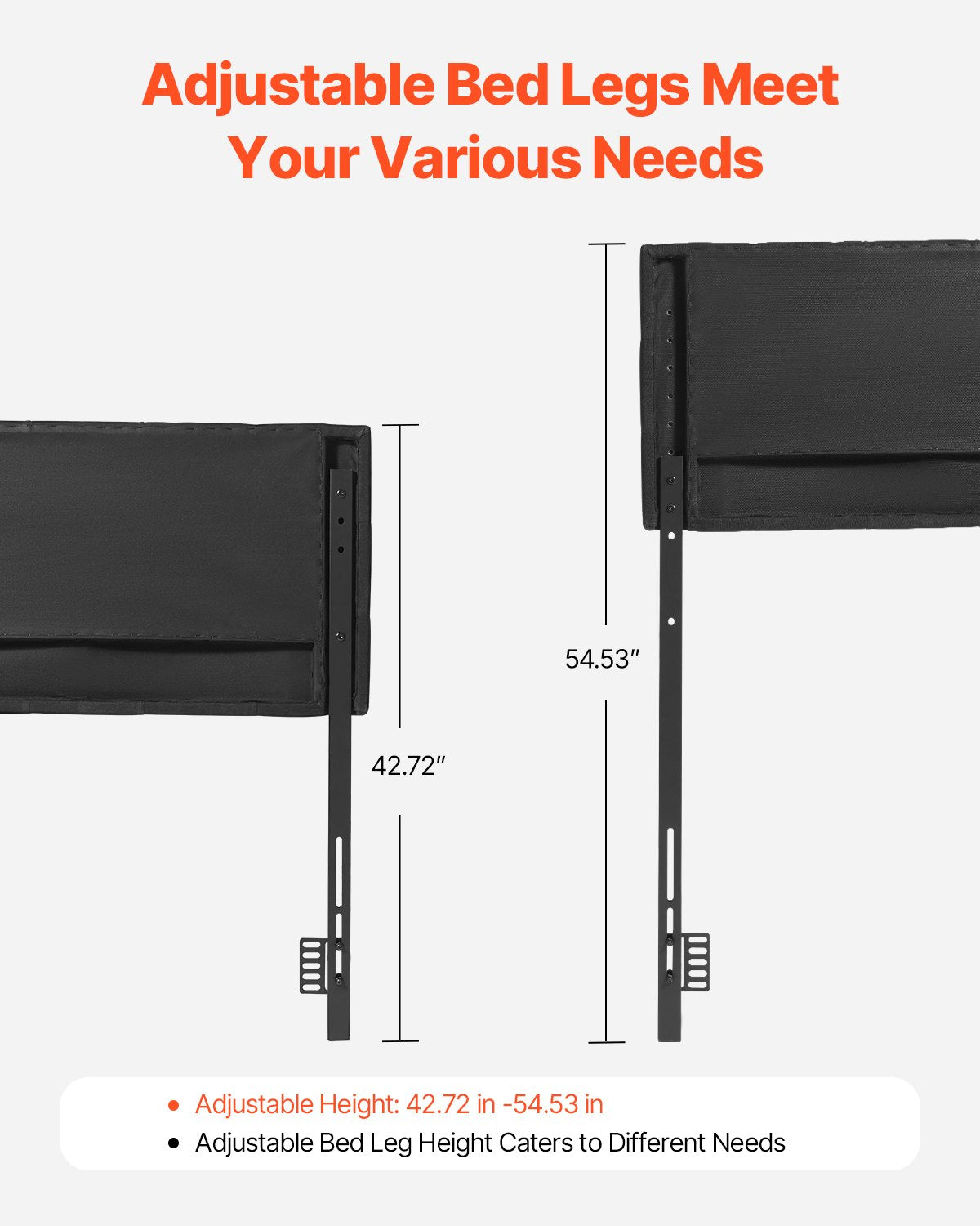 Headboard, Queen Size Headboard with Adjustable Height, Comfortable Diamond Tufted for Queen Size Bed, W62.2 x H(42.72-54.53) x D2.76 in, Ideal for Bedroom, Hotel, Homestay, Dormitory, Black