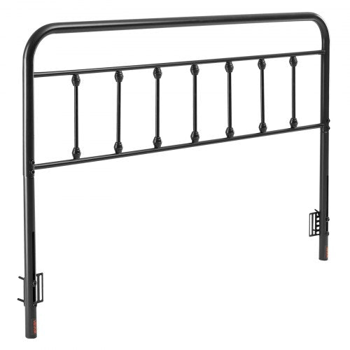 Metal Headboard, Queen Size Headboard with Adjustable Height, Metal Headboard for Queen Size Bed, W59.65 x H40.55 x D1.5 inches, Ideal for Bedroom, Hotel, Homestay, Dormitory, Black