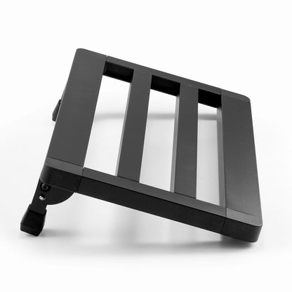 Guitar Pedalboard, 20'' x 11'', Aluminum Alloy 2.64 lbs Super lightweight foldable guitar effects pedalboard, with Velcro carrying case with fixed shoulder strap Roll strips, for 10-12 guitar pedals