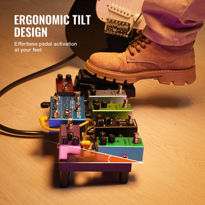 Guitar Pedal Board, 15'' x 5,7'', aluminiumlegering 0,8 lbs Superlätta gitarreffekter Pedalboard med bärväska Högkvalitets kardborreband med fast axelrem, rymmer 4-6 gitarrpedaler, liten