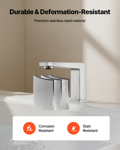 Roman Tub Faucet, 3 Hole Waterfall Bathtub Faucet, Bath Tubs Faucets Set with 2 Handles, Roman Tub Faucets Deck Mount for Pet Washing, Baby Care, Adult Bathing, Silver, Right-Angle Tub Faucet