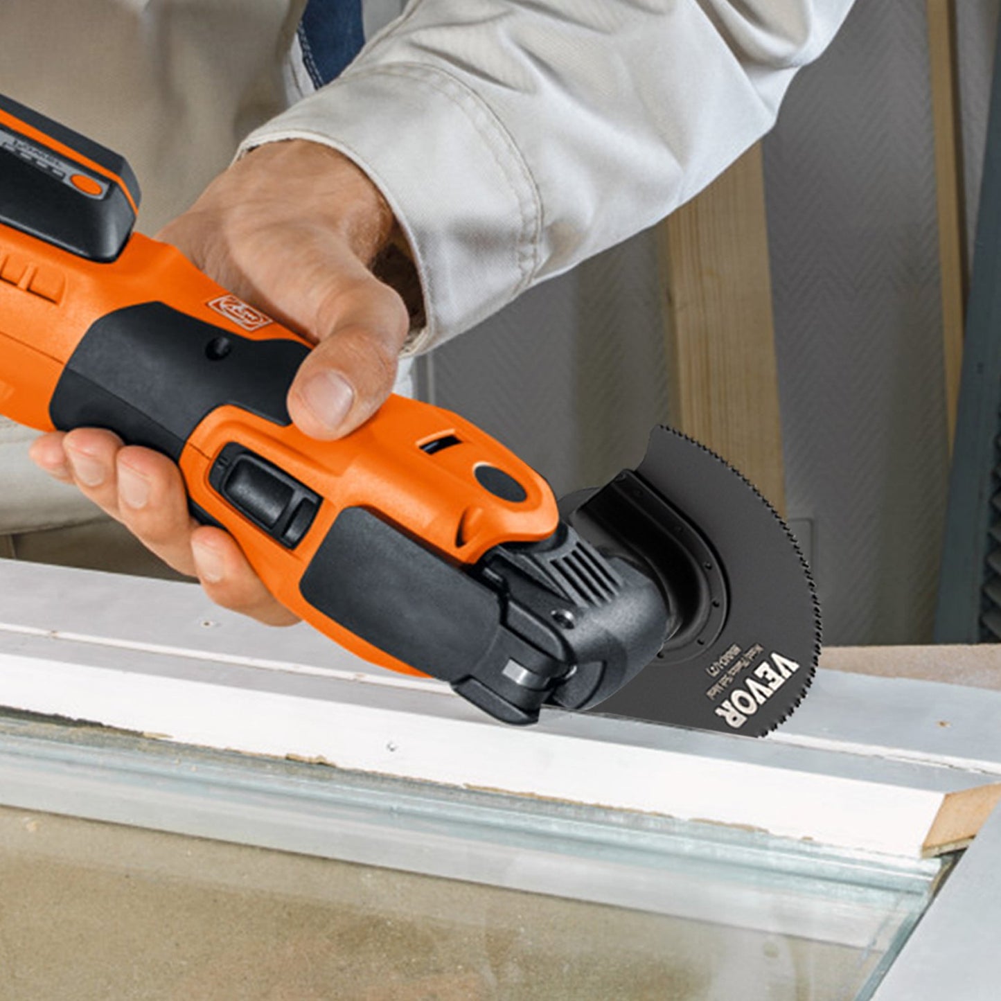 50 PCS Oscillating Saw Blades, Quick Release Multitool Blades Kit, HCS Tool Blades for Wood Plastic Metal Nails Bolts, Compatible with Dewalt Dremel Fein Worx Bosch Makita Milwaukee