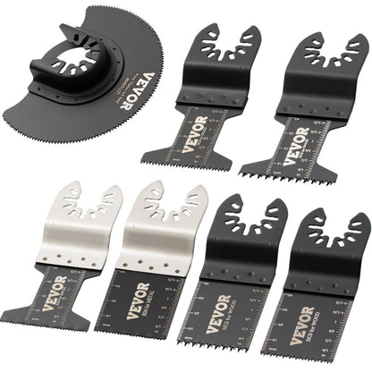 50 PCS Oscillating Saw Blades, Quick Release Multitool Blades Kit, HCS Tool Blades for Wood Plastic Metal Nails Bolts, Compatible with Dewalt Dremel Fein Worx Bosch Makita Milwaukee