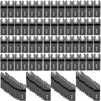 100PCS Oscillating Saw Blades, Quick Release Multitool Blades Kit, HCS Tool Blades for Wood Plastic, Compatible with Dewalt Dremel Fein Worx Bosch Makita Milwaukee