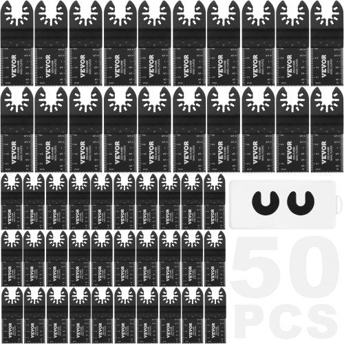 50PCS Oscillating Saw Blades, Universal Quick Release Oscillating Saw Blades, Multitool Tool Blades for Wood Plastic Aluminum, Fit Dewalt Bosch Milwaukee Hitachi Chicago Craftsman