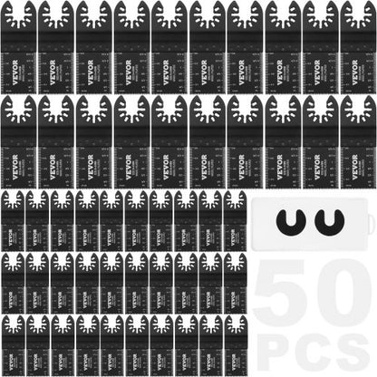 50PCS Oscillating Saw Blades, Universal Quick Release Oscillating Saw Blades, Multitool Tool Blades for Wood Plastic Aluminum, Fit Dewalt Bosch Milwaukee Hitachi Chicago Craftsman