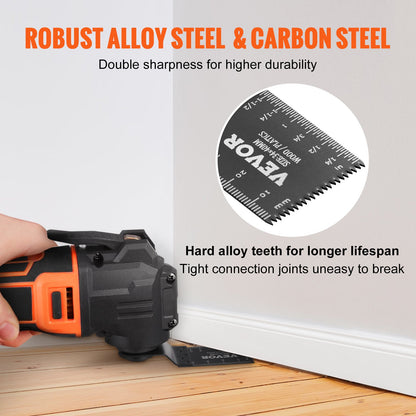 50 Stück oszillierende Sägeblätter, universelle oszillierende Sägeblätter mit Schnellverschluss, Multifunktionswerkzeugblätter für Holz, Kunststoff, Aluminium, passend für Dewalt, Milwaukee, Hitachi, Chicago, Craftsman