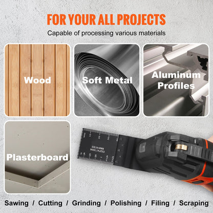 50 Stück oszillierende Sägeblätter, universelle oszillierende Sägeblätter mit Schnellverschluss, Multifunktionswerkzeugblätter für Holz, Kunststoff, Aluminium, passend für Dewalt, Milwaukee, Hitachi, Chicago, Craftsman