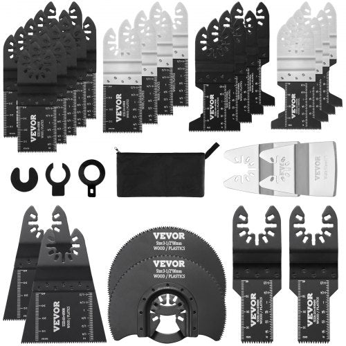 30PCS Multi Tool Blades Kits, Universal Quick Release Oscillating Saw Blades, 8 Types Wood Metal Plastic Oscillating Tool Blades, Fit Dewalt Bosch Milwaukee Hitachi Chicago Craftsman