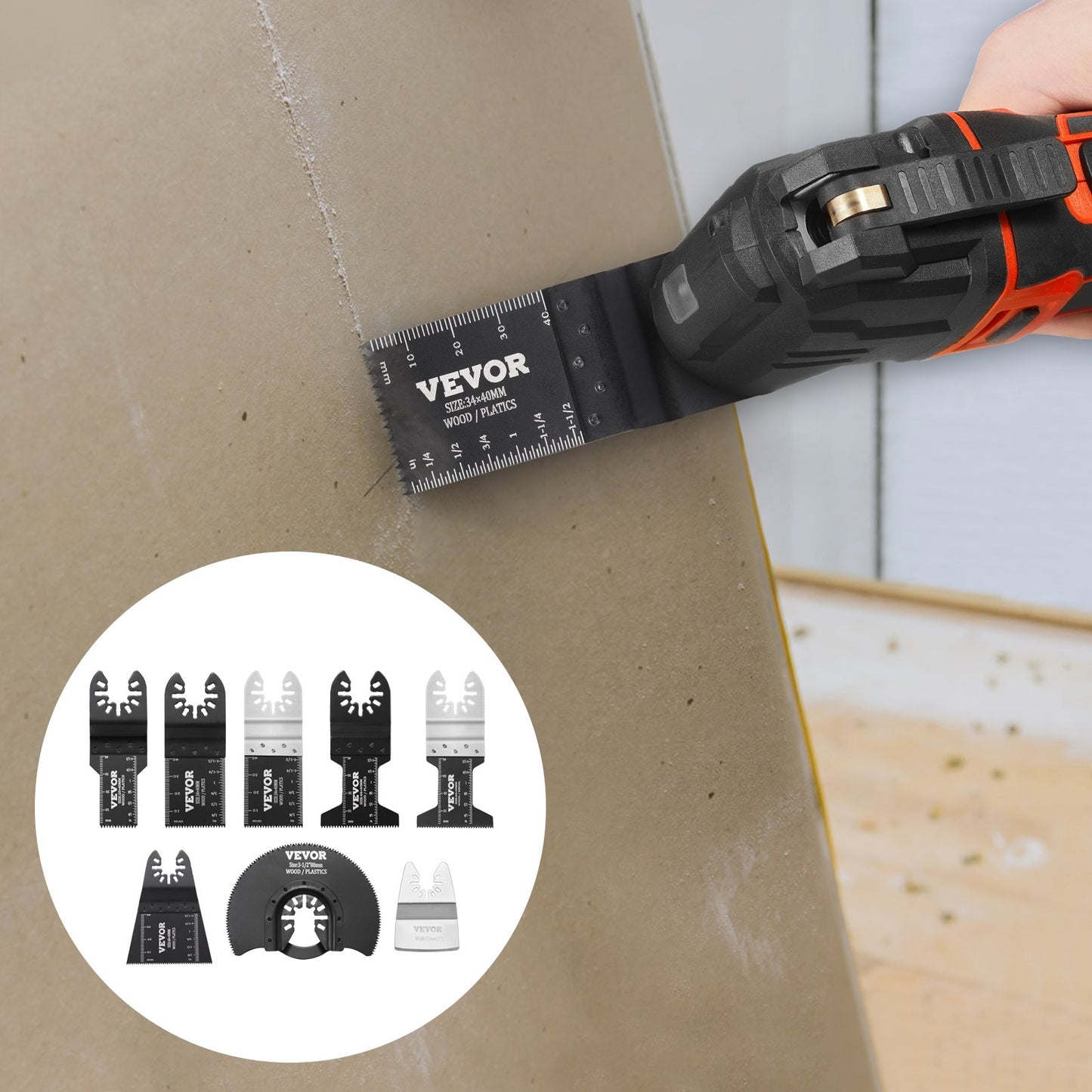 30PCS Multi Tool Blades Kits, Universal Quick Release Oscillating Saw Blades, 8 Types Wood Metal Plastic Oscillating Tool Blades, Fit Dewalt Bosch Milwaukee Hitachi Chicago Craftsman