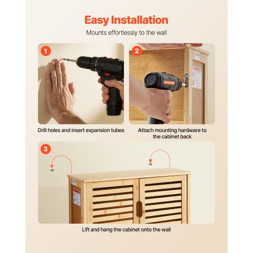 Badrumsskåp, 2 dörrar och justerbar hylla med 3 höjdnivåer, Förvaring över toaletten Medicinskåp Väggmonterad, Hängande Organizer med Hyllor för Tvättstuga Kök Toalett |  EU