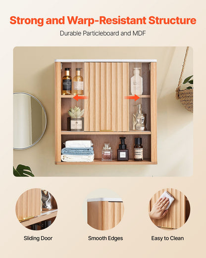 Bathroom Wall Cabinet, with Door and Adjustable Shelf, Over the Toilet Storage Medicine Cabinet Wall Mounted, Hanging Organizer with Shelves and Open Partition for Laundry Room Kitchen Restroom