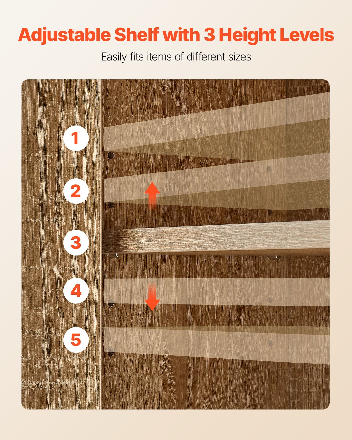 Bathroom Wall Cabinet, Door and Adjustable Shelf with 5 Height Levels, Over the Toilet Storage Medicine Cabinet Wall Mounted, Hanging Organizer with Shelves for Laundry Room Kitchen Restroom