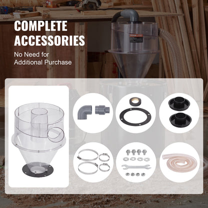 Cyclone Dust Separator Vacuum Cleaner Separator 4" for 18.9-37.85L tank