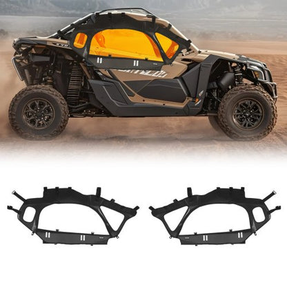 Cab Enclosure Upper Doors, Compatible with Can-Am Maverick X3 2-Seater 2017-2025, Soft Upper Doors, Windproof Upgraded Zipper UTV Soft Side Window Kit, Work with Side Mirrors and Windshields