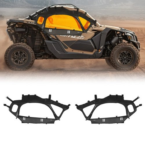 Cab Enclosure Upper Doors, Compatible with Can-Am Maverick X3 2-Seater 2017-2025, Soft Upper Doors, Windproof Upgraded Zipper UTV Soft Side Window Kit, Work with Side Mirrors and Windshields