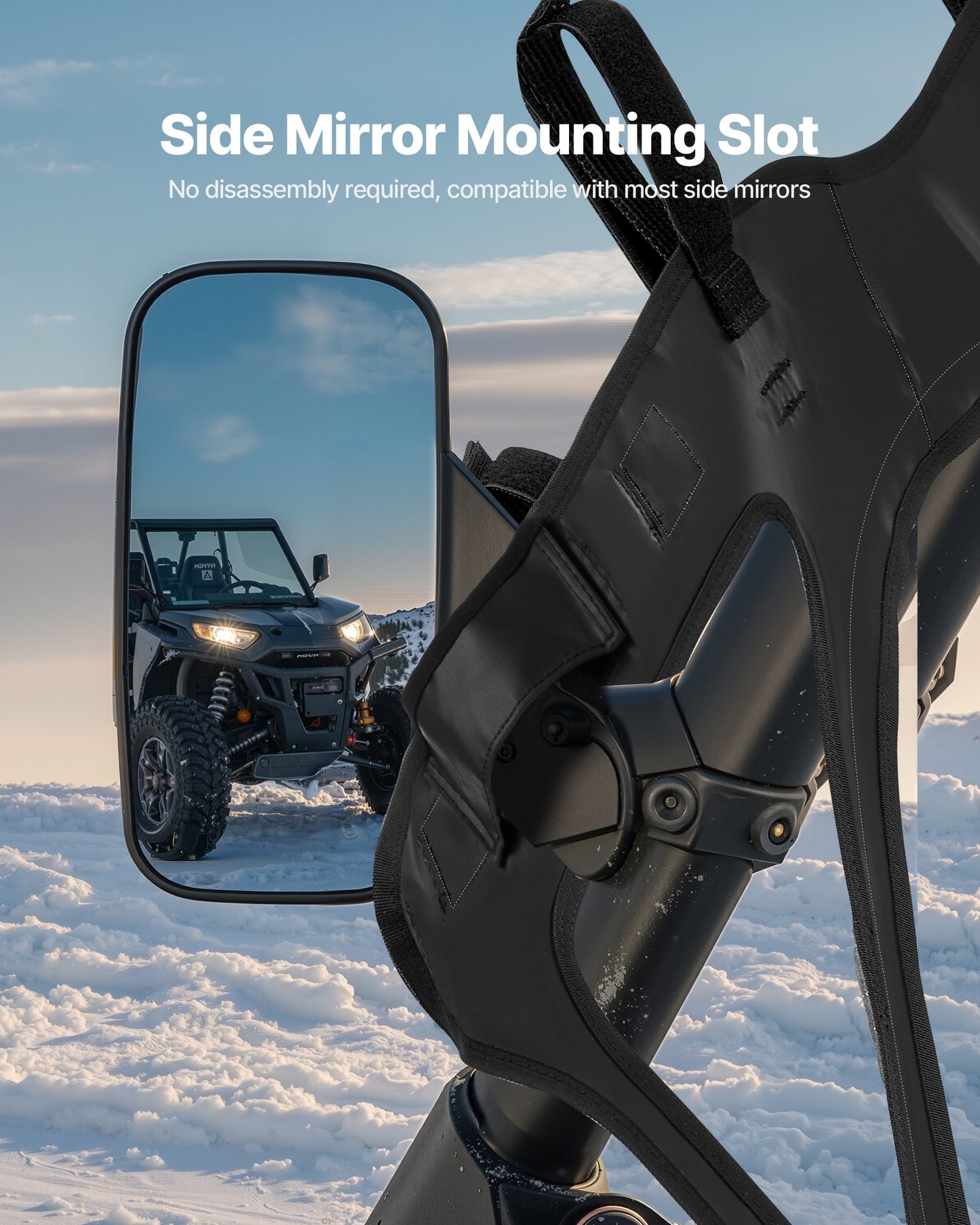 Cab Enclosure Upper Doors, Compatible with Can-Am Maverick X3 2-Seater 2017-2025, Soft Upper Doors, Windproof Upgraded Zipper UTV Soft Side Window Kit, Work with Side Mirrors and Windshields