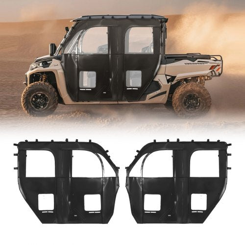 Cab Enclosure Upper Doors, Compatible with CFMOTO Uforce 1000 XL 2022-2024, Soft Upper Doors, Windproof Waterproof Upgraded Zipper UTV Soft Side Window Kit, Fit with Side Mirrors and Windshields