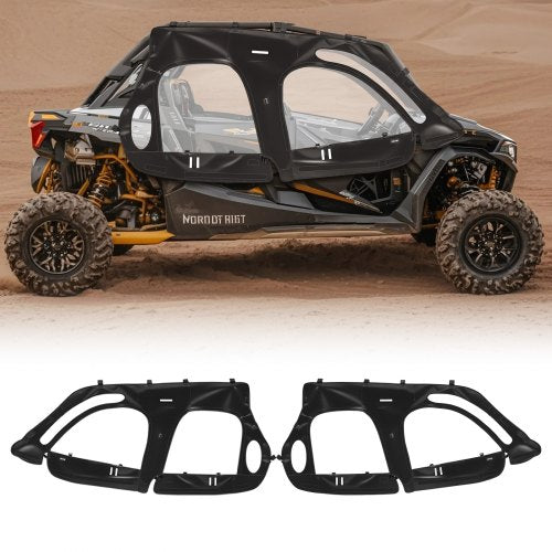 Cab Enclosure Upper Doors, Compatible with Polaris RZR XP4 1000/Turbo 2014-2023, Soft Upper Doors, Windproof Upgraded Zipper UTV Soft Side Window Kit, Work with Side Mirrors and Windshields