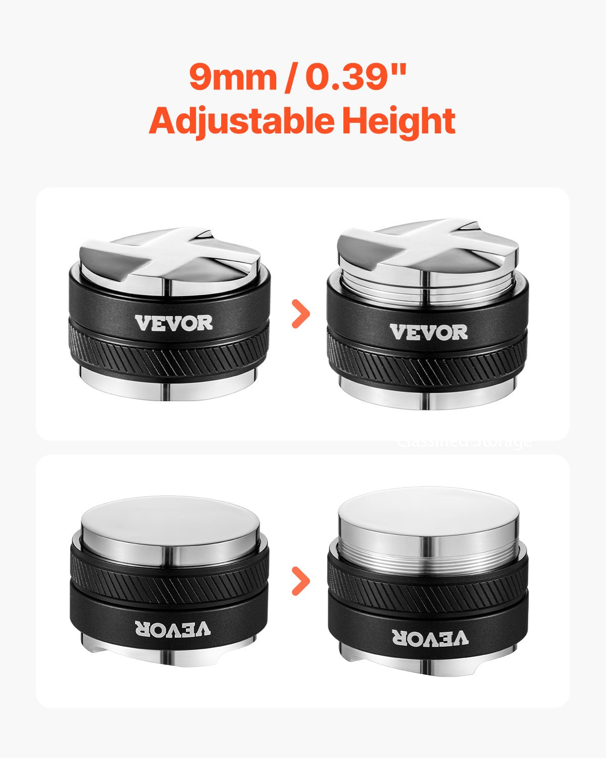 58mm coffee distributor 2-in-1 adjustable espresso distributor for home