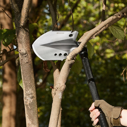 Survival Shovel, 13 in 1 Camping Shovel Folding Multitool, Military Grade Portable Compact Tactical Shovel, Multifunction for Off-Roading, Camping, Hiking, Outdoor, Survivalist and Emergency