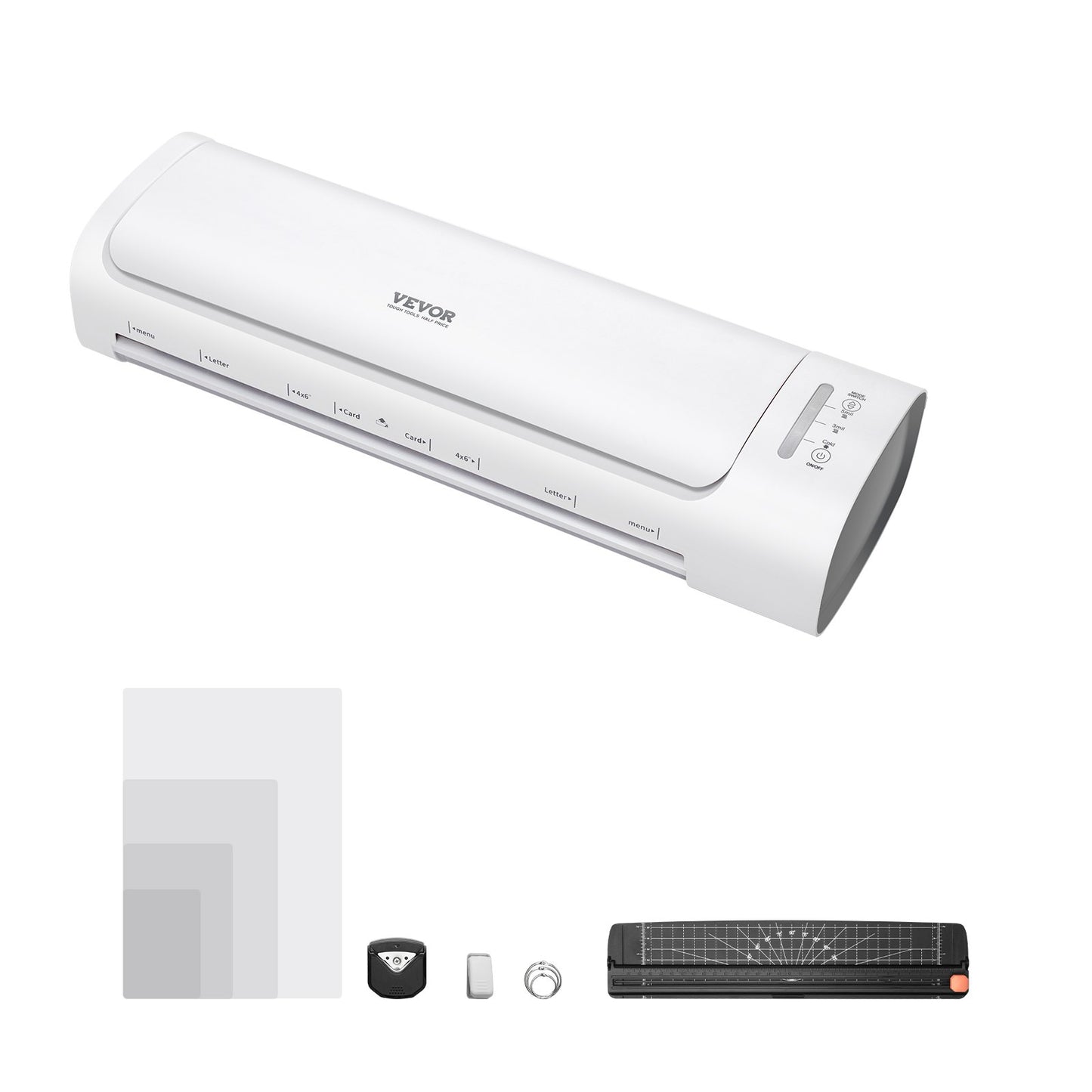 Laminator Machine, Cold and Hot Laminator for Max A3 Paper Size, 1 min Quick Warm Thermal Laminator, 3-5 mil Thickness, Ideal for Home, Office, Business, or School Supplies, White + Grey