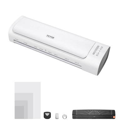 Laminator Machine, Cold and Hot Laminator for Max A3 Paper Size, 1 min Quick Warm Thermal Laminator, 3-5 mil Thickness, Ideal for Home, Office, Business, or School Supplies, White + Grey