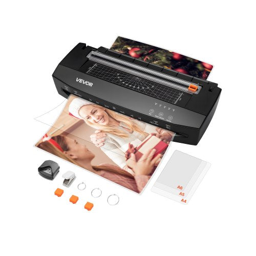 Laminator Machine, Cold and Hot Lamination for Max A3 Paper Size, 1 min Quick Warm Portable Laminator, 3-10 mil Thickness, Ideal for Home, Office, Business, or School Supplies, Black
