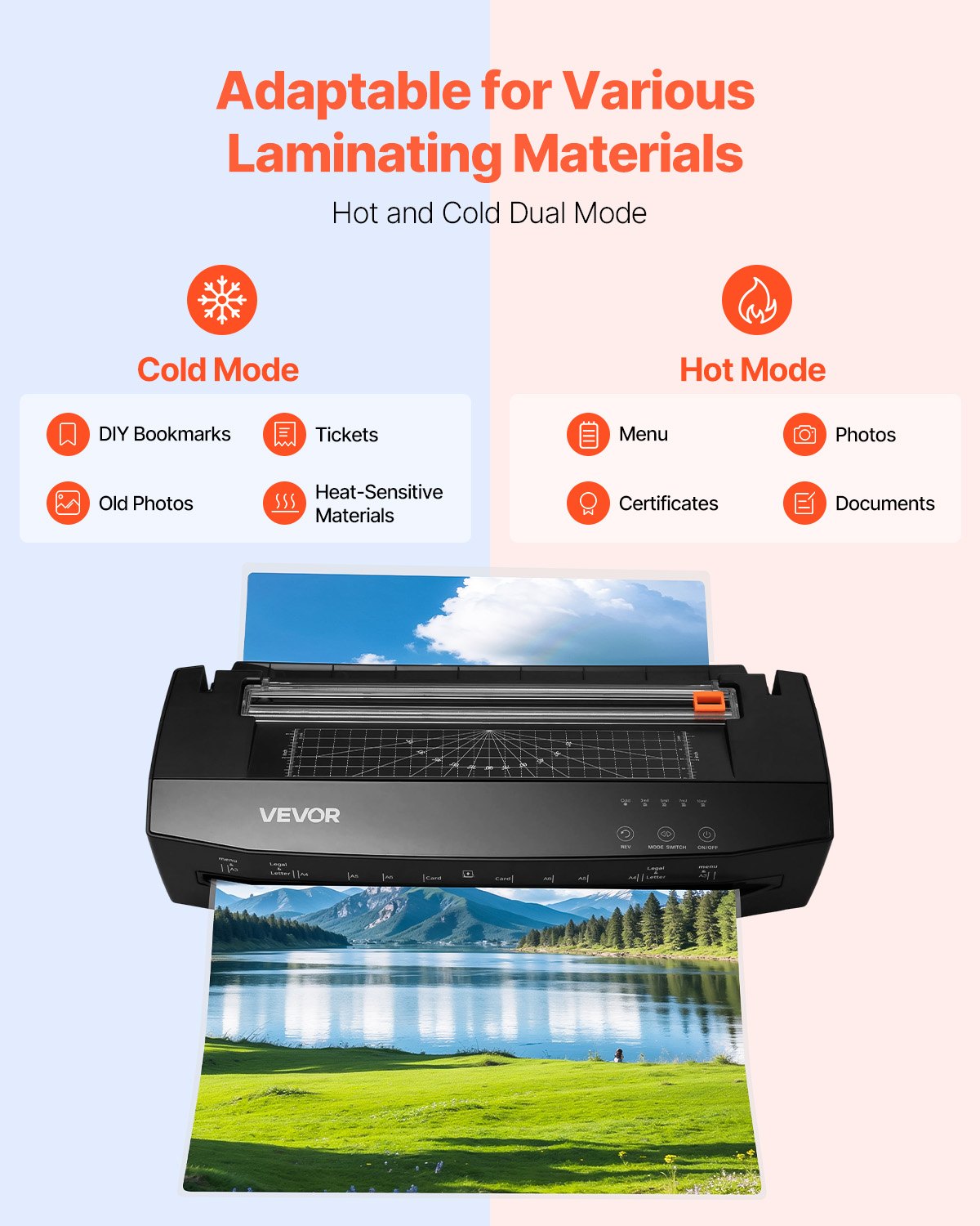 Laminator Machine, Cold and Hot Lamination for Max A3 Paper Size, 1 min Quick Warm Portable Laminator, 3-10 mil Thickness, Ideal for Home, Office, Business, or School Supplies, Black