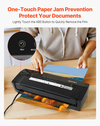Laminator Machine, Cold and Hot Lamination for Max A3 Paper Size, 1 min Quick Warm Portable Laminator, 3-10 mil Thickness, Ideal for Home, Office, Business, or School Supplies, Black