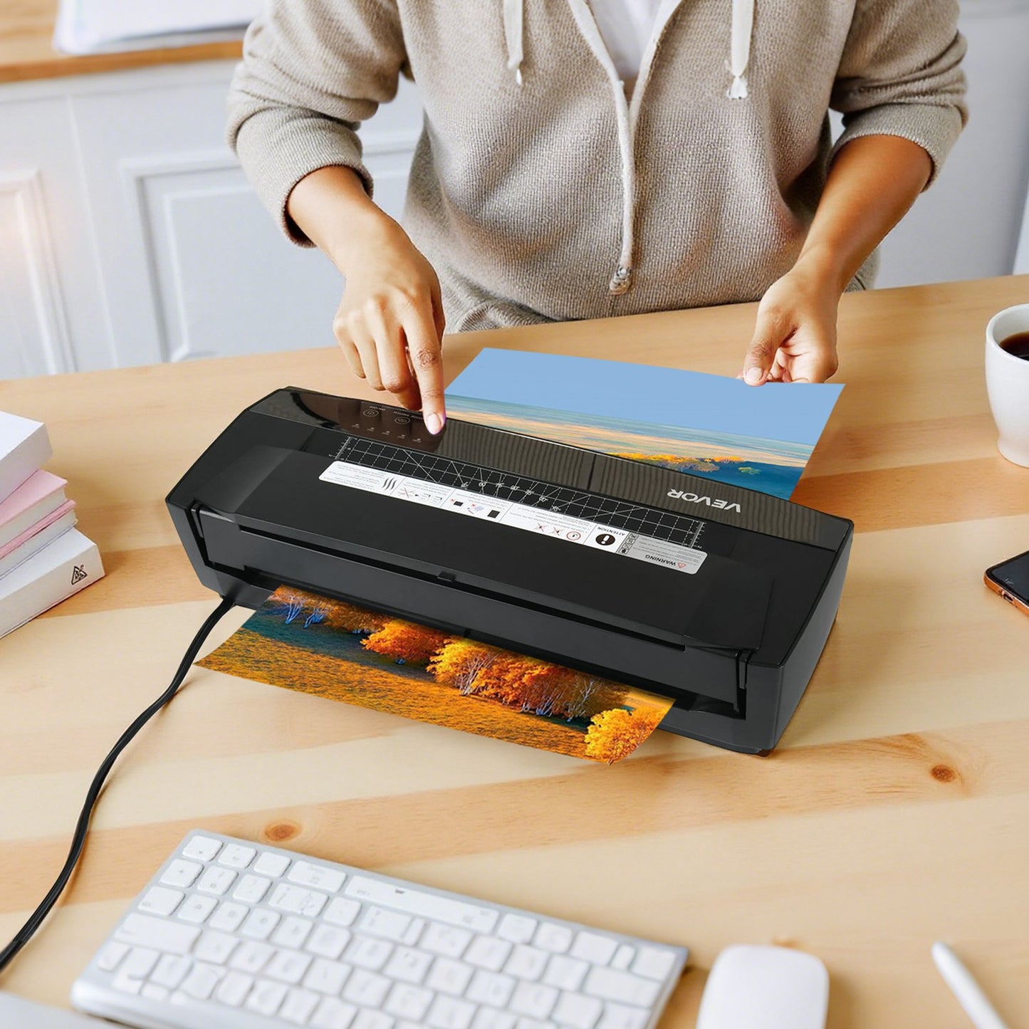 Laminator Machine, Cold and Hot Lamination for Max A3 Paper Size, 1 min Quick Warm Portable Laminator, 3-10 mil Thickness, Ideal for Home, Office, Business, or School Supplies, Black