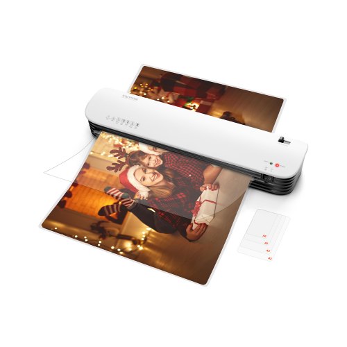 Laminator Machine, Thermal Laminator for Max A3 Paper Size, 2-3 min Quick Warm Portable Laminator, 3-5 mil Thickness, Ideal for Home, Office, Business, or School Supplies, White + Black