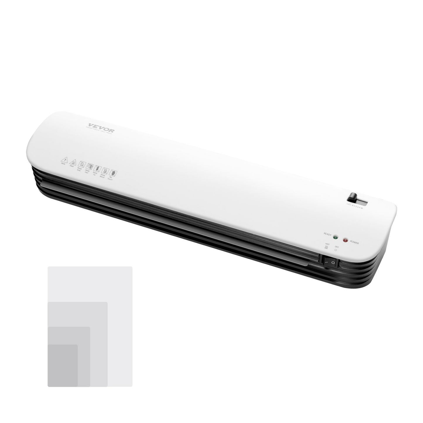 Laminator Machine, Thermal Laminator for Max A3 Paper Size, 2-3 min Quick Warm Portable Laminator, 3-5 mil Thickness, Ideal for Home, Office, Business, or School Supplies, White + Black
