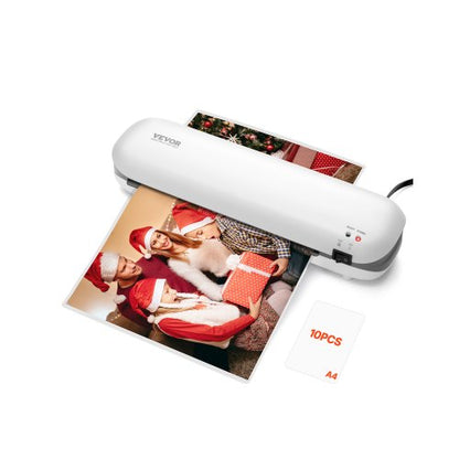 Laminator Machine, Thermal Laminator for Max A4 Paper Size, 3-4 min Quick Warm Portable Laminator, 3-5 mil Thickness, Ideal for Home, Office, Business, or School Supplies, White + Grey