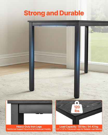 Conference Table, Set of 6, 4.5 ft Office Meeting Table for 16 Person, Flexible Combination Desk Set, Modern Rectangle Meeting Desk with Metal Legs for Office, Conference Room, Easy Assembly