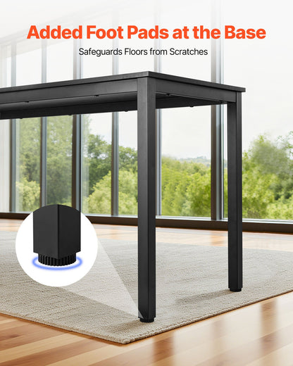 Conference Table, Set of 6, 4.5 ft Office Meeting Table for 16 Person, Flexible Combination Desk Set, Modern Rectangle Meeting Desk with Metal Legs for Office, Conference Room, Easy Assembly