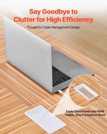 Conference Table, 6 ft Office Meeting Table for 6-8 Person, Modern Rectangle Seminar Desk with Metal Legs, Meeting Desk Ideal for Office, Boardroom, Conference Room, Easy Assembly, Brown