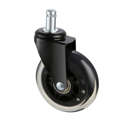 Office Chair Casters, Set of 5.3 Inch Casters Replace Hardwood Floors and Carpets, Heavy Duty Computer Gaming Casters with 130 lbs Load Capacity, Universal Fit for Most Chairs