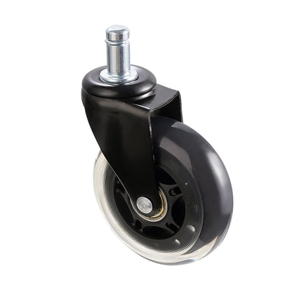 Office Chair Casters, Set of 5.3 Inch Casters Replace Hardwood Floors and Carpets, Heavy Duty Computer Gaming Casters with 130 lbs Load Capacity, Universal Fit for Most Chairs