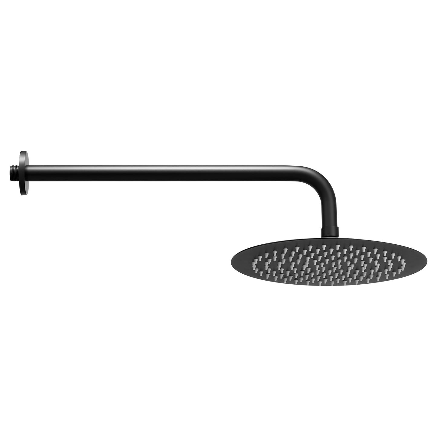 Shower Faucet Set, Rainfall Bathroom Shower System with 10-Inch Round Rain Shower Head and Handheld Spray, Wall Mounted Bath Fixtures with Brass Valve and Trim Kit, Matte Black