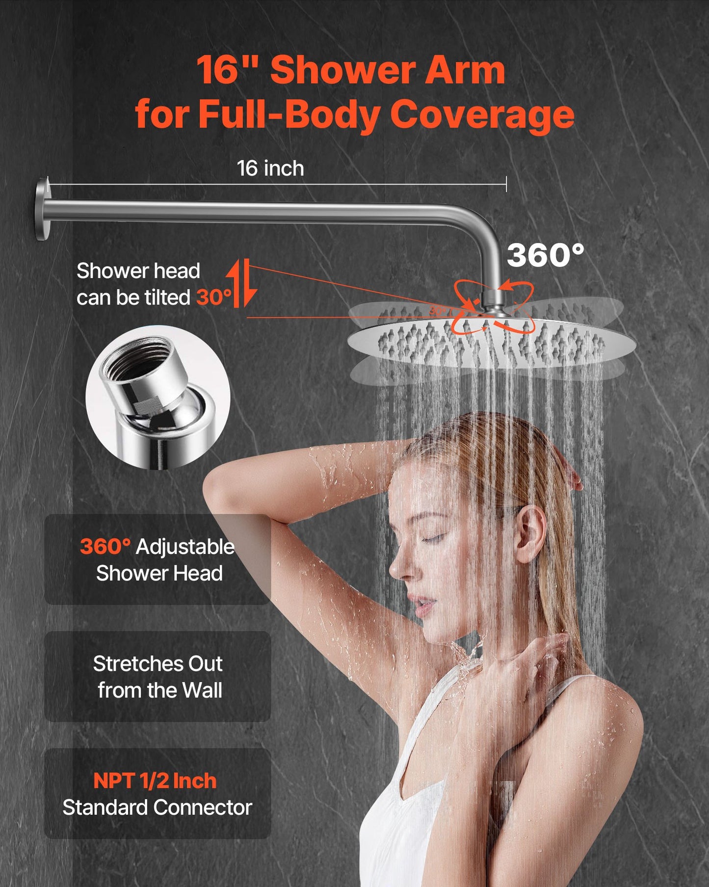 Shower Faucet Set, Rainfall Bathroom Shower System with 10-Inch Round Rain Shower Head and Handheld Spray, Wall Mounted Bath Fixtures with Brass Valve and Trim Kit, Brushed Nickel