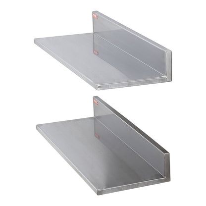 21,8 x 61 cm großes Edelstahlregal, schwebende Wandregale mit Spritzschutz, 20 kg Tragkraft, gewerbliche Regale, robustes Lagerregal für Restaurant, Küche, Bar, Zuhause und Hotel