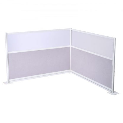 Office Divider Privacy Partitions, 2-Pack, 72" x 48" Room Divider Walls, PET Workstation Cubicle Partition with Frosted Acrylic Windows, Freestanding Privacy Panels for Office Library School