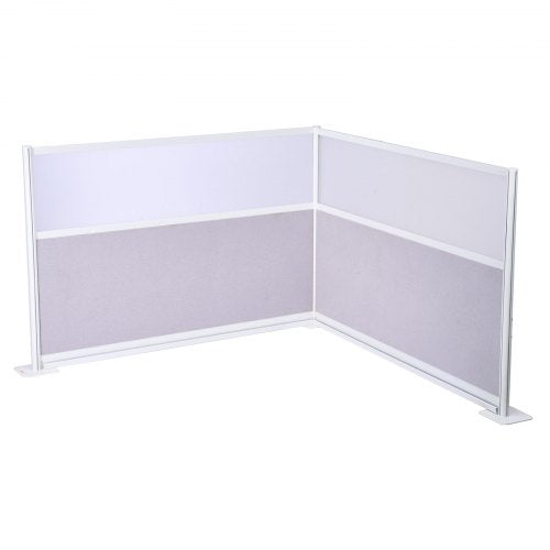Office Divider Privacy Partitions, 2-Pack, 72" x 48" Room Divider Walls, PET Workstation Cubicle Partition with Frosted Acrylic Windows, Freestanding Privacy Panels for Office Library School