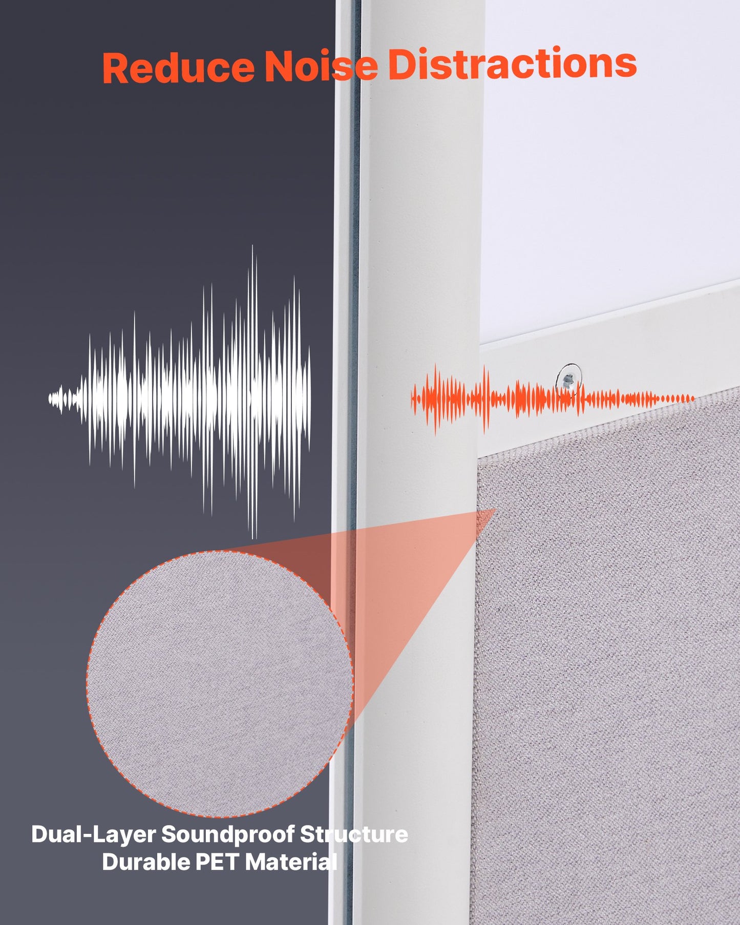 Office Divider Privacy Partitions, 2-Pack, 72" x 48" Room Divider Walls, PET Workstation Cubicle Partition with Frosted Acrylic Windows, Freestanding Privacy Panels for Office Library School